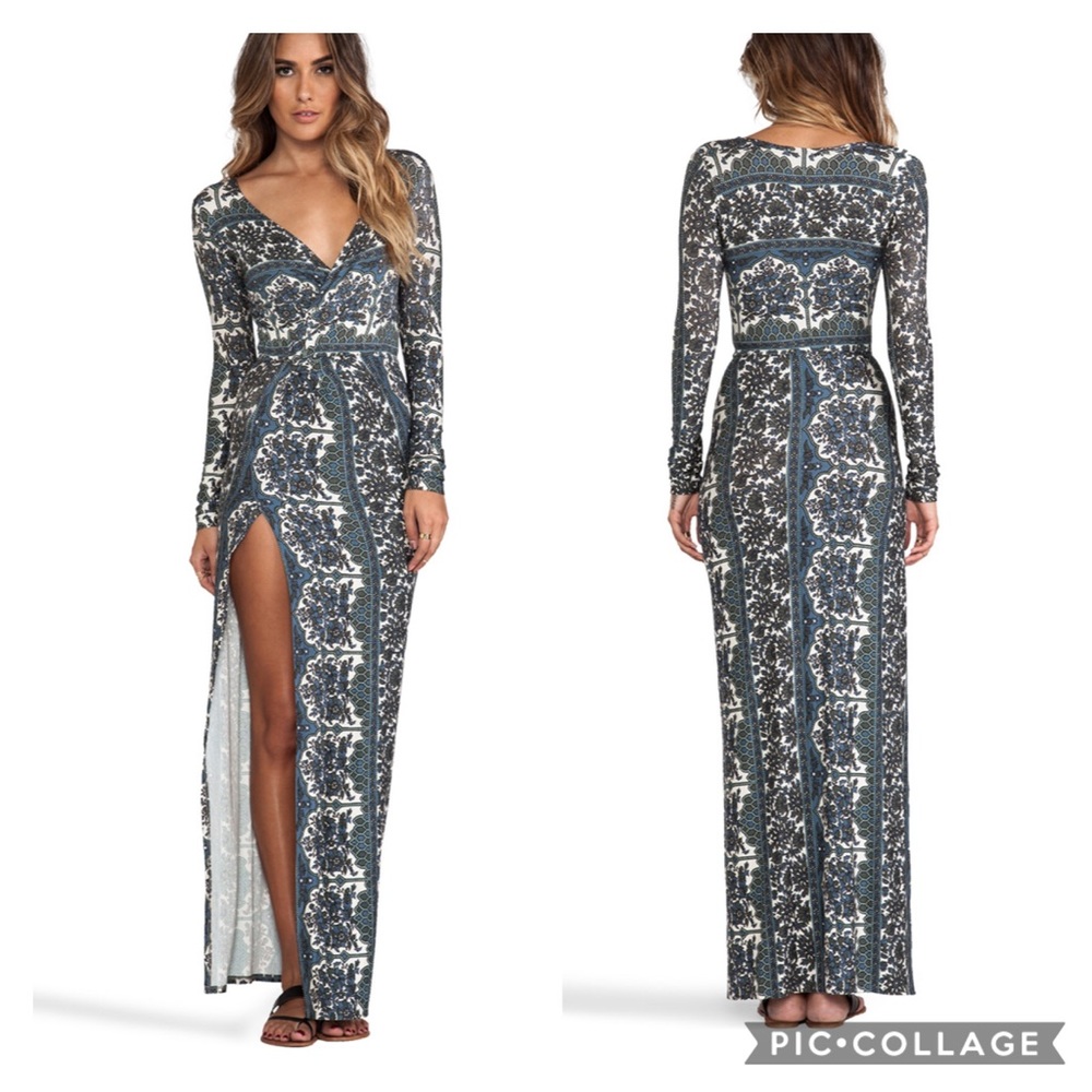Novella Royale Siren Chantilly Boho Floral Maxi Dress